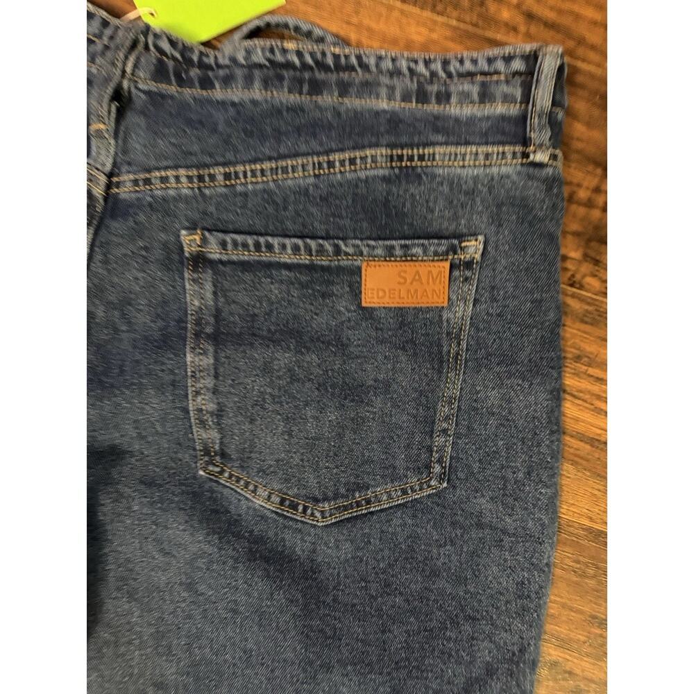 Sam Edelman Womens Blue Medium Wash Pocket Denim Wide-Leg Jeans Size 31 - Picture 5 of 8